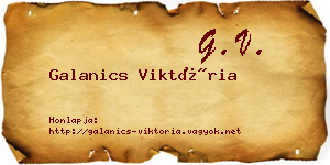 Galanics Viktória névjegykártya